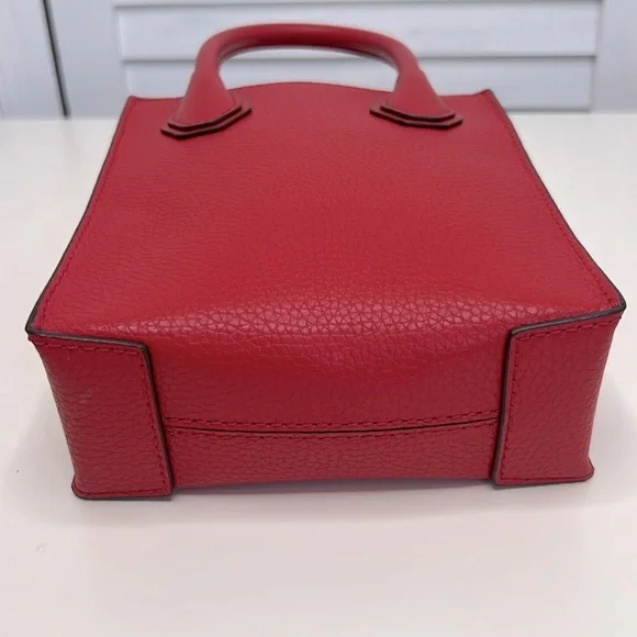 MICHAEL KORS Mercer Extra Small Mini Pebble Leather Crossbody Flame Red NWT